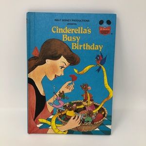 Cinderellas Busy Birthday Book Walt Disney Productions 1985 Book Club Edition